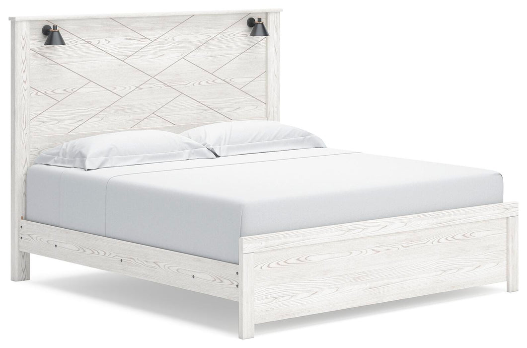 Gerridan White/Gray Gerridan King Panel Bed
