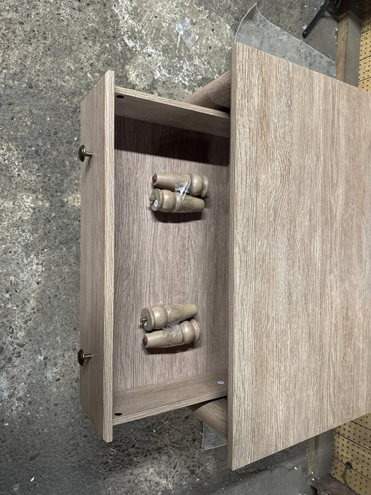 My Texas House Monroe 3 Drawer Nightstand with USB, Brushed Oak Finish - open_box