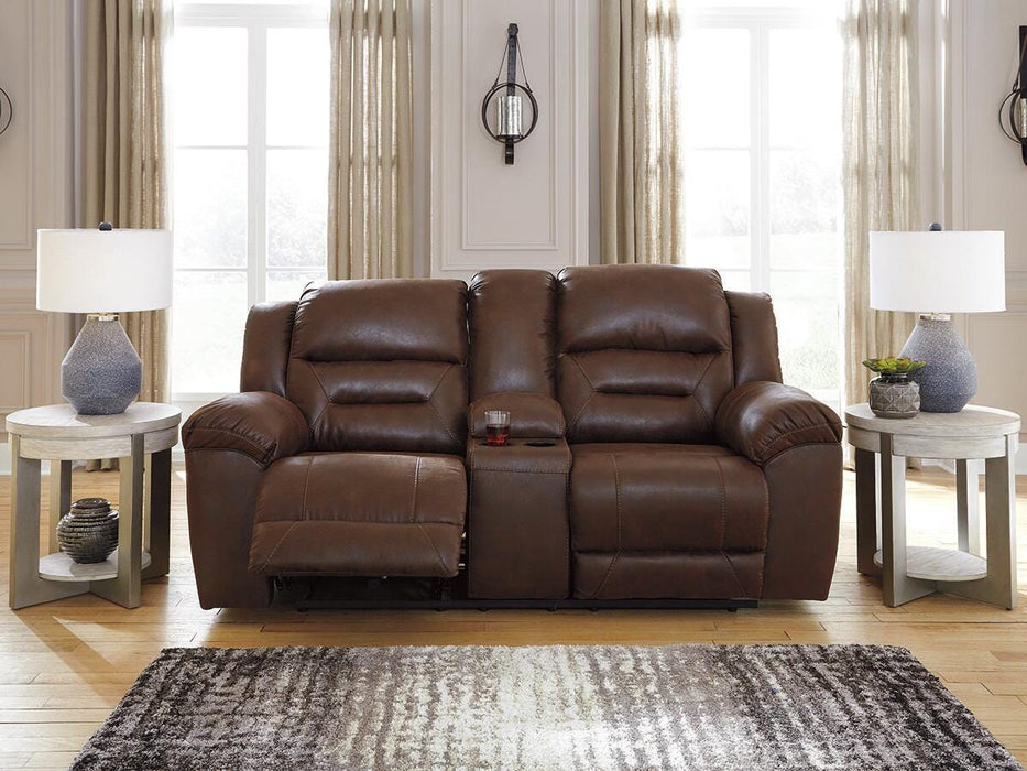 Stoneland Chocolate DBL REC PWR Loveseat w/Console