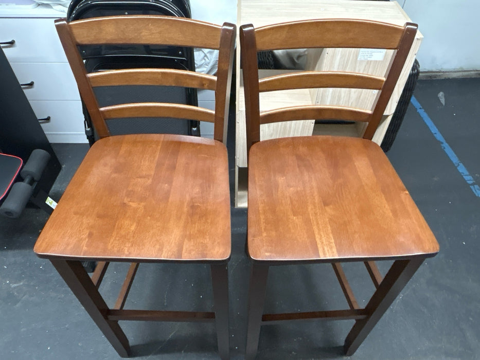 International Concepts Cinnamon/Espresso 24-in H Counter height Wood Bar Stool - new