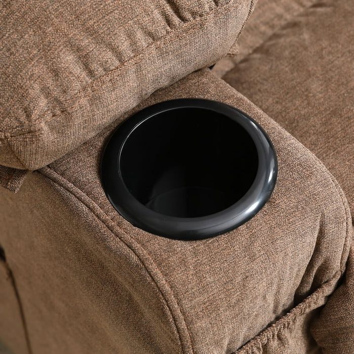 JONPONY Massage Swivel Rocker Recliner Chair with Vibration Massage and Heat Ergonomic Lounge Chair for Living Room with Rocking Function and Side Pocket, 2 Cup Holders, USB Charge Port,Brown - new