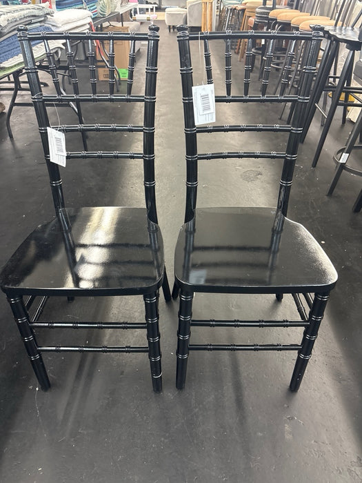 Flash Furniture 2 Pack HERCULES Series Black Wood Chiavari Chair - new