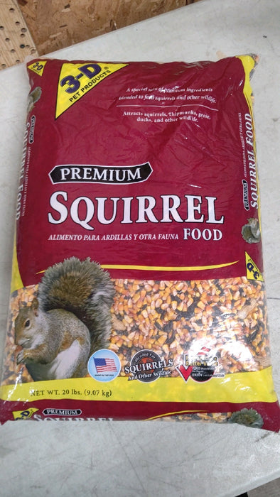 3-D Pet Products Premium Squirrel and Wildlife Food, 20 lb., Dry, 1 Pack - new