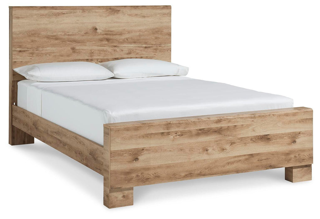 Hyanna Tan Brown Hyanna King Panel Bed
