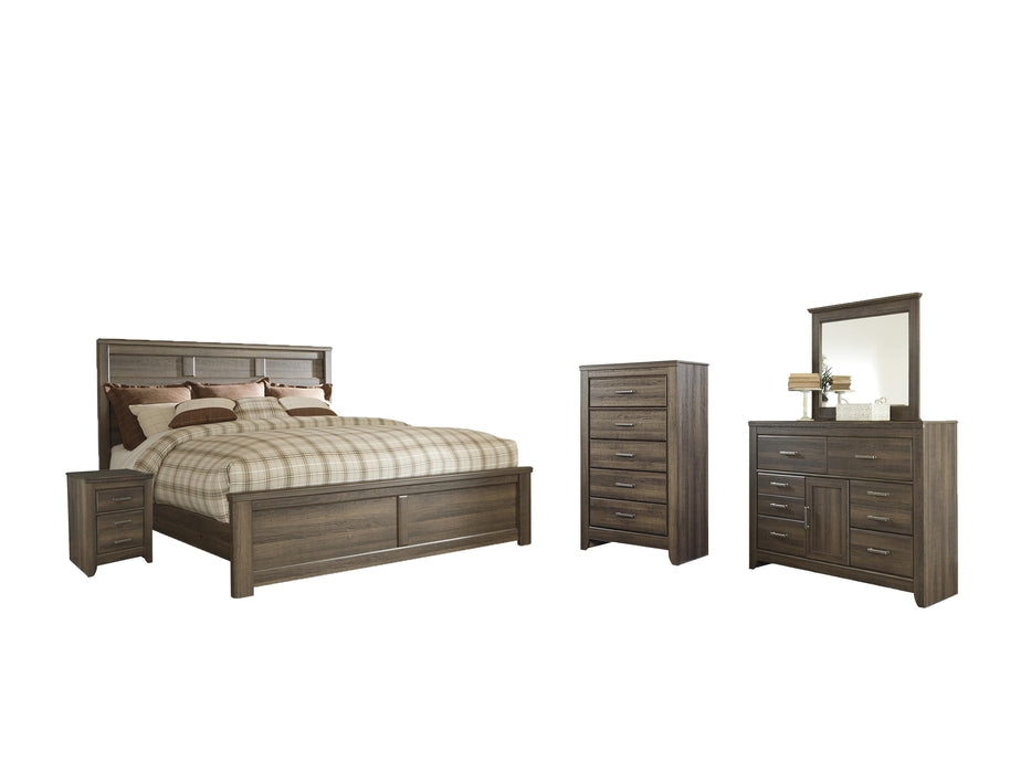 Juararo Dark Brown Panel Bedroom Collection