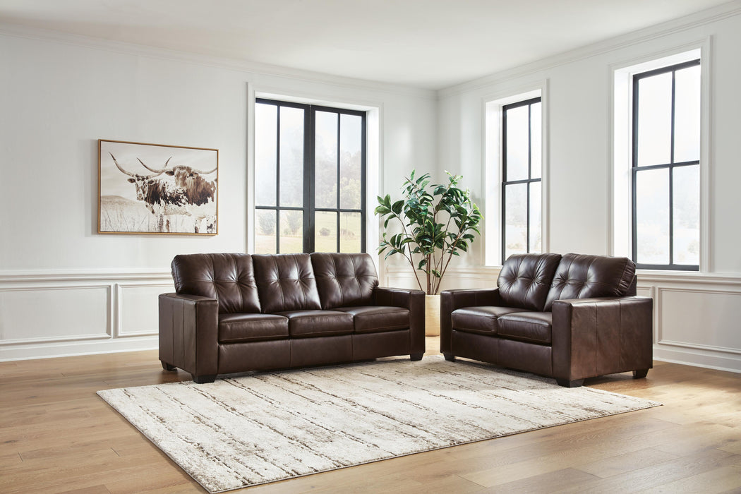 Santorine Dark Brown Santorine Sofa and Loveseat - Brand New