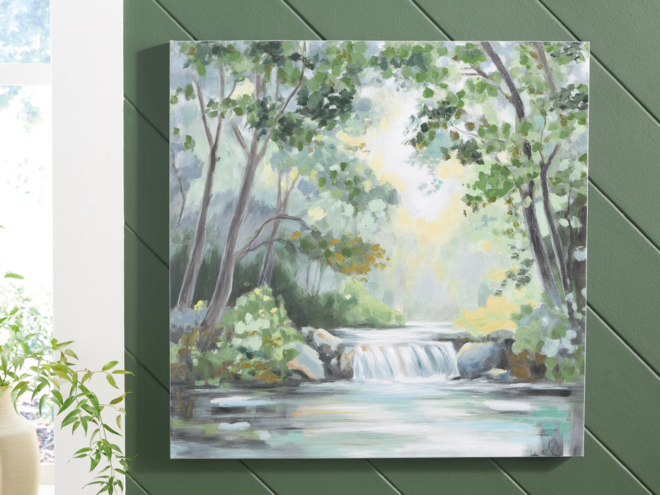 Evermaddick Green/Gray/White Wall Art