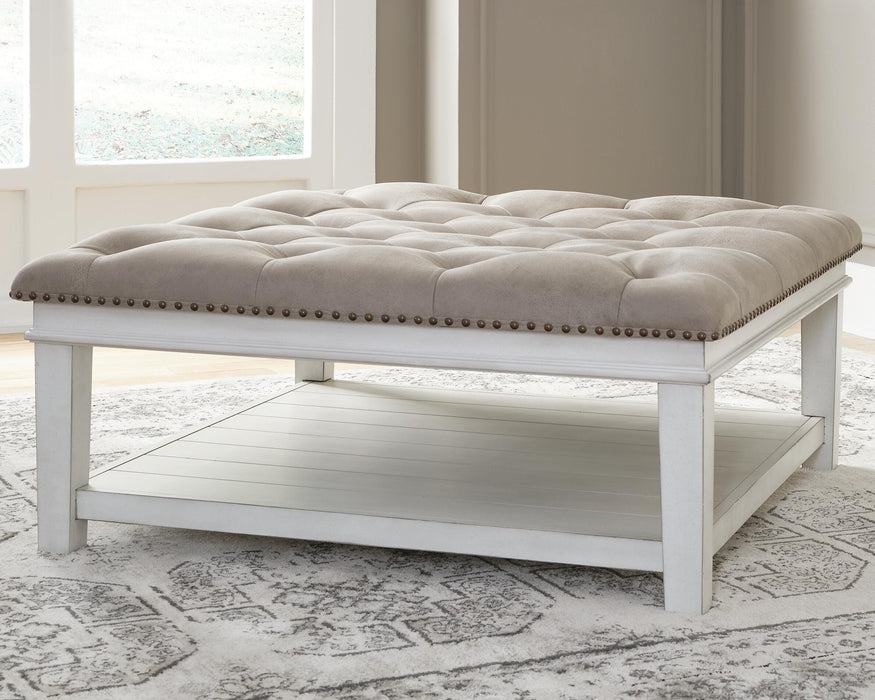Kanwyn Grayish Brown/White UPH Ottoman Cocktail Table