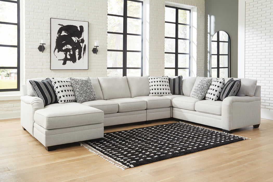 Huntsworth Dove Gray Huntsworth 5-Piece Sectional with Chaise