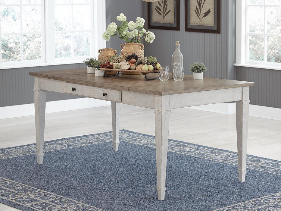 Skempton White/Light Brown RECT DRM Table w/Storage