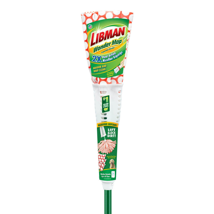 Libman Microfiber Wonder Mop Green and White Steel Handle. - open_box
