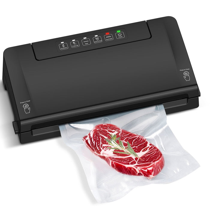 Mainstays Vacuum Sealer with Built-in Cutter and Roll Storage, 1 Vacuum Seal Roll Included , Black - new