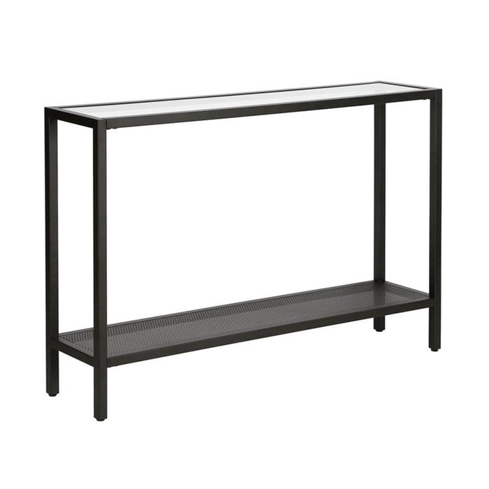 Henn&Hart 46" Wide Rectangular Console Table in Blackened Bronze, Entryway Table, Accent Table for Living Room, Hallway - new