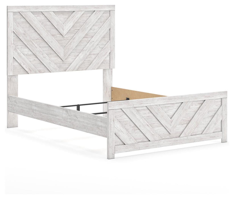 Cayboni Whitewash Cayboni Full Panel Bed