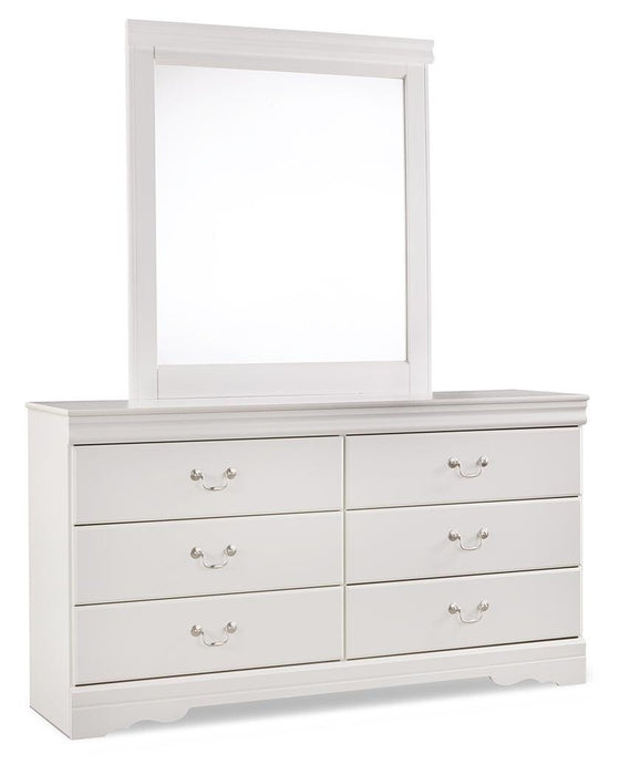 Anarasia White Anarasia Dresser and Mirror