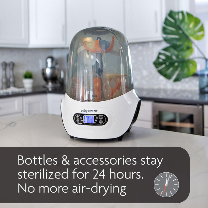 Baby Brezza Baby Bottle Sterilizer and Dryer Machine – Electric Steam Sterilization - Universal Fit - Pacifiers, Glass, Plastic, and Newborn Feeding Bottles - open_box