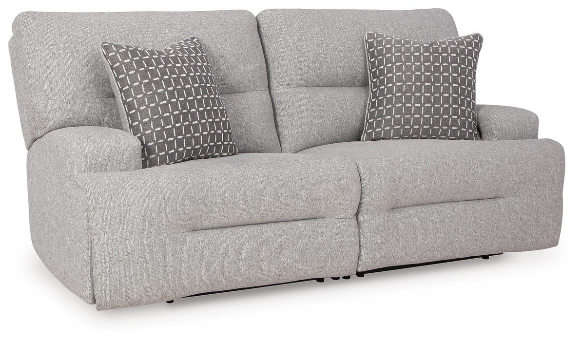 Acklen Place Pewter Acklen Place 2-Piece Power Reclining Sectional Loveseat