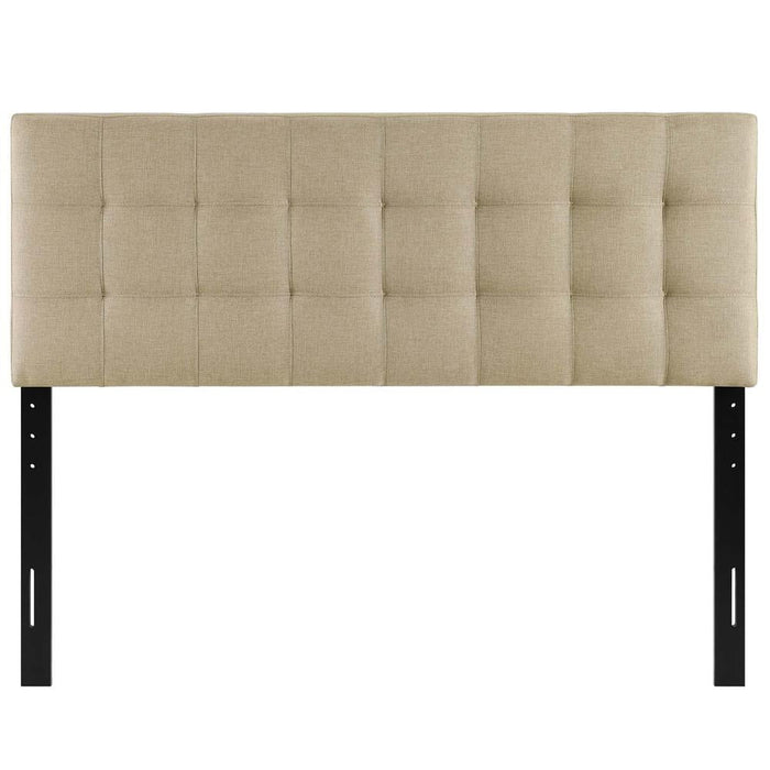 Modway Lily Queen Upholstered Polyester Fabric Headboard in Beige - new