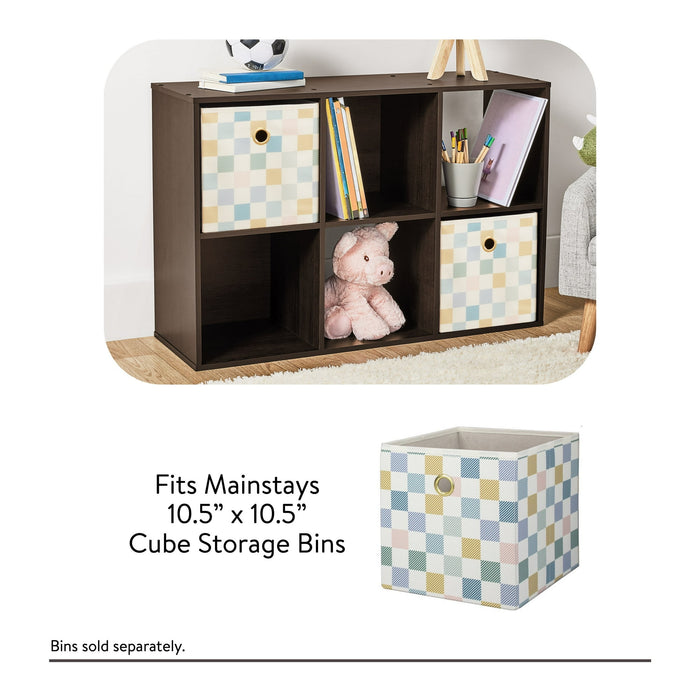 Mainstays 6 Cube Storage Organizer, Espresso - new