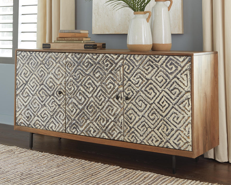 Kerrings Brown/Black/White Accent Cabinet