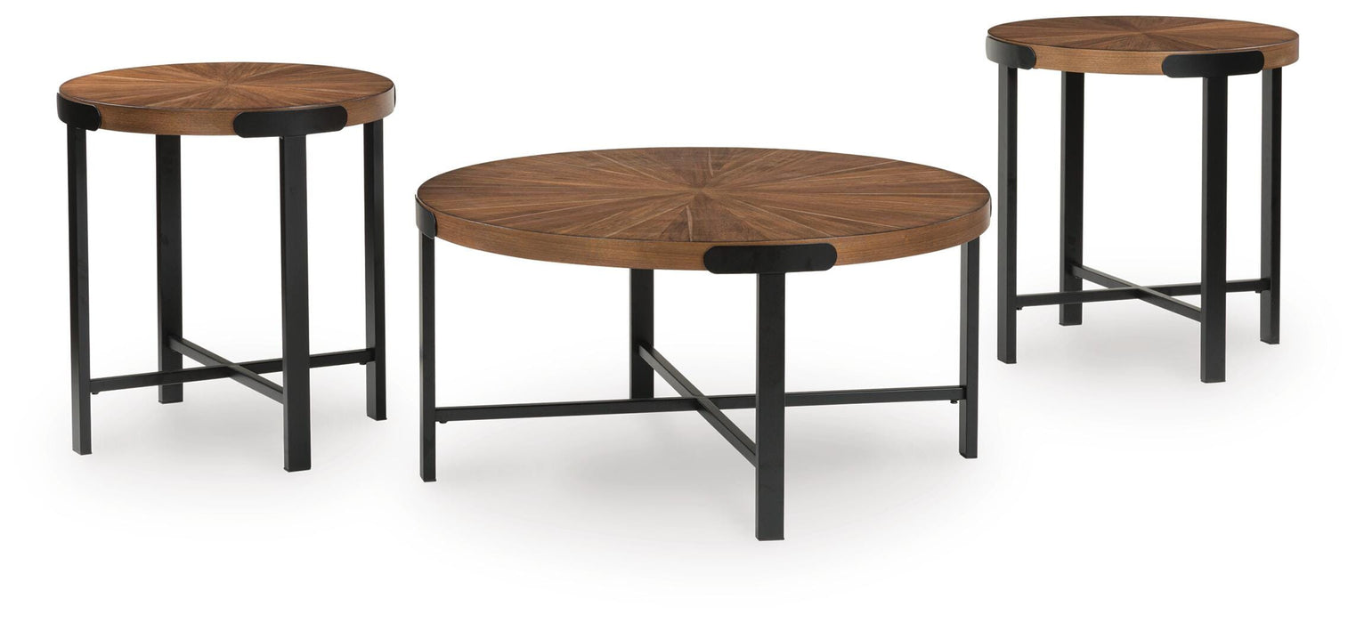Crosstrail Brown Occasional Table Set (3/CN)