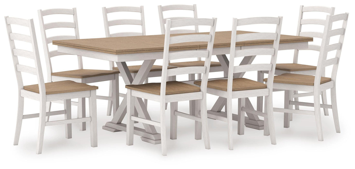 Westlinport Antique White/Natural Dining Collection