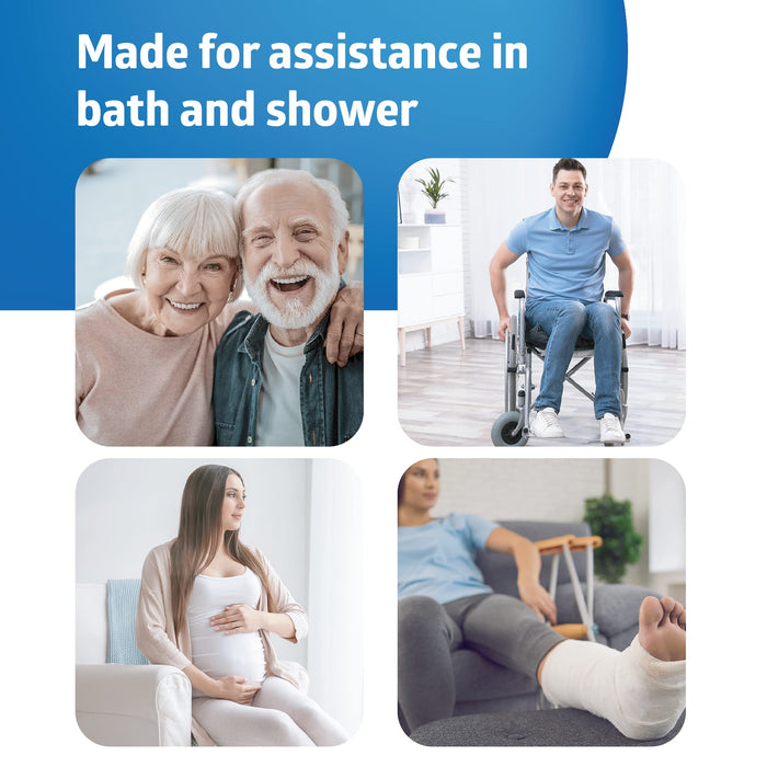 Medline Shower Chair Seat with Padded Armrests and Back Heavy Colors Vary White or gray - new