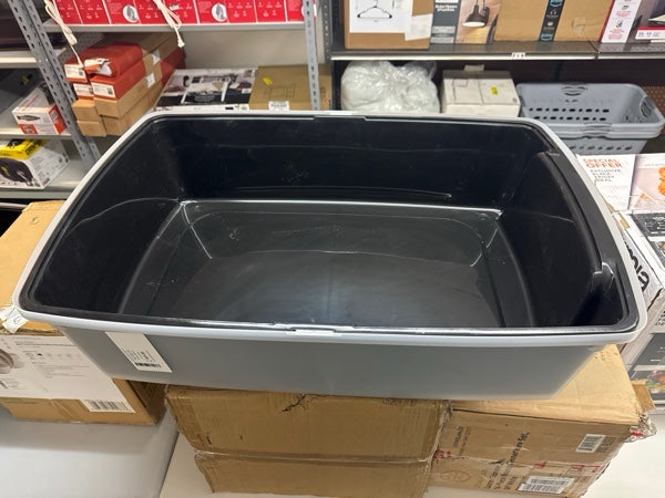 IRIS USA Extra Large Cat Litter Box, Open Top Litter Box for Big Cats and Multi-Cat Households, High Sided Scatter Shield, Easy to Clean, Black - new