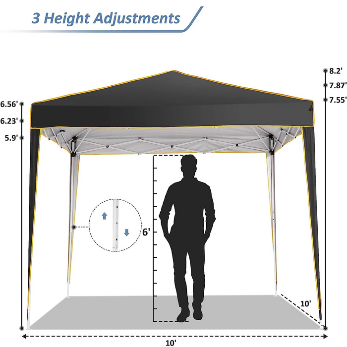 COBIZI 10x10 Pop Up Outdoor Waterproof Commercial Canopy - new