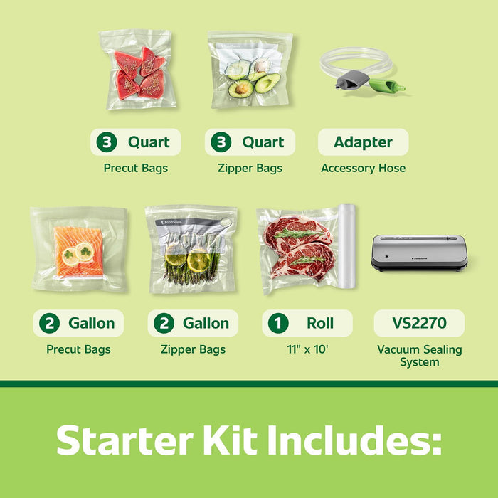FoodSaver 14-Piece Starter Kit with Vacuum Seal Roll and Bags - new