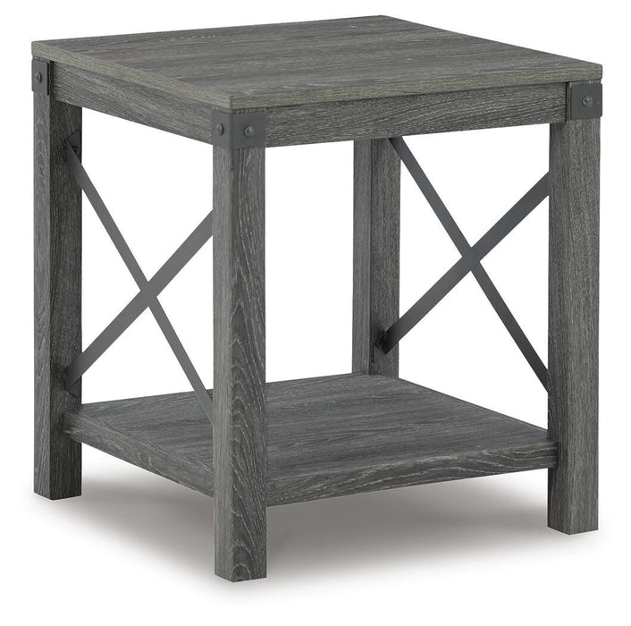 Freedan Grayish Brown Square End Table