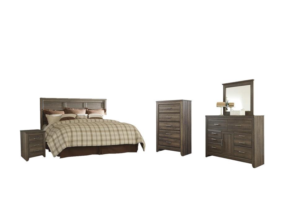 Juararo Dark Brown Panel Bedroom Collection