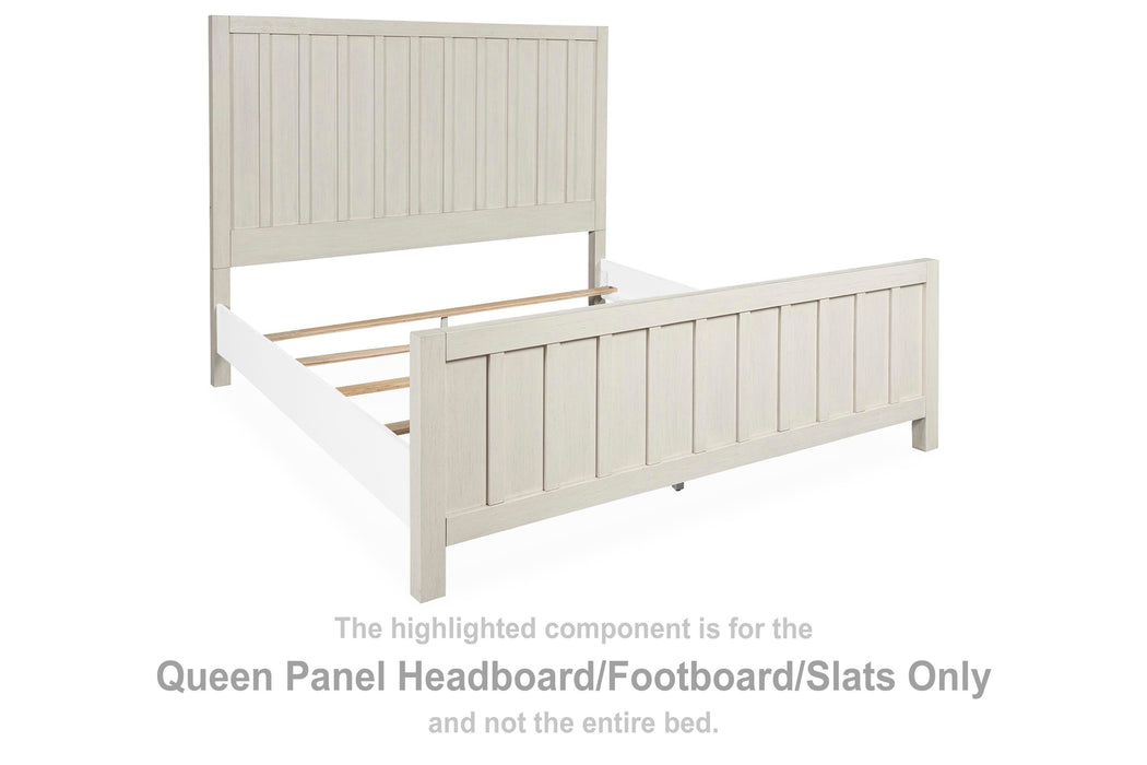 Shaybrock Antique White Queen Panel HDBD/FTBD/Slats