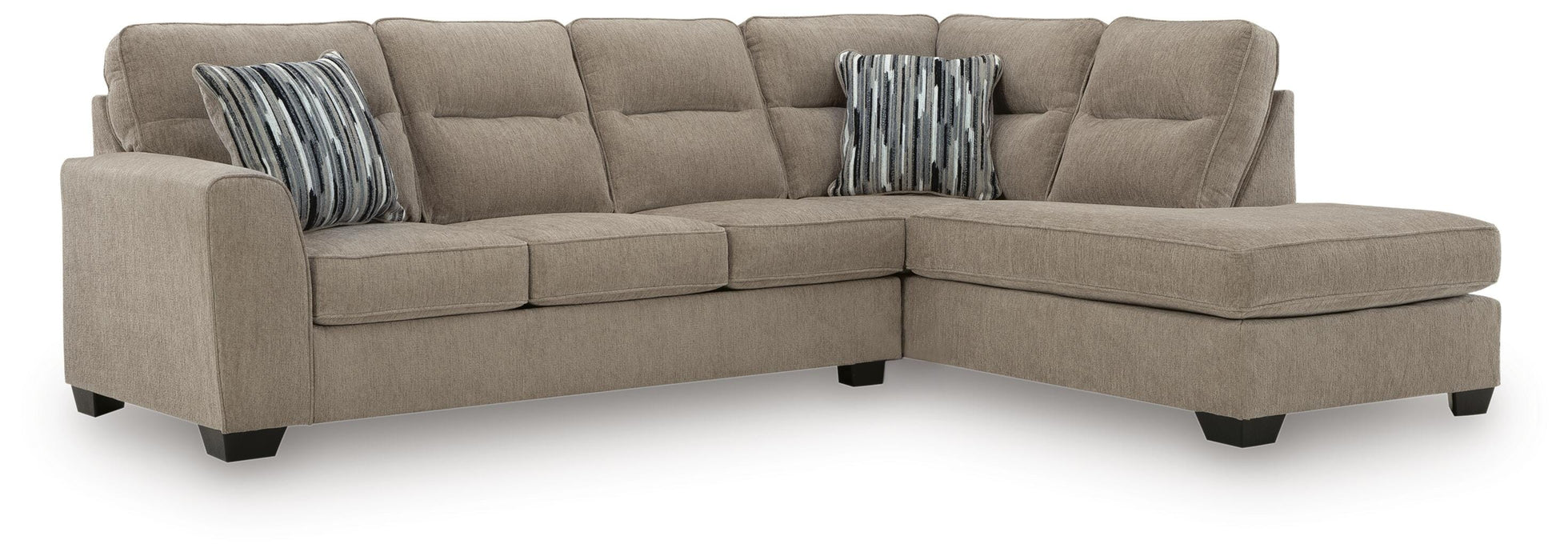 Olten Mocha Olten 2-Piece Sectional with Chaise