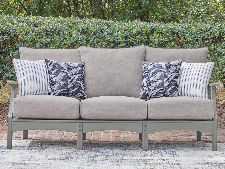 Lone View Bay Gray Sofa with Cushion