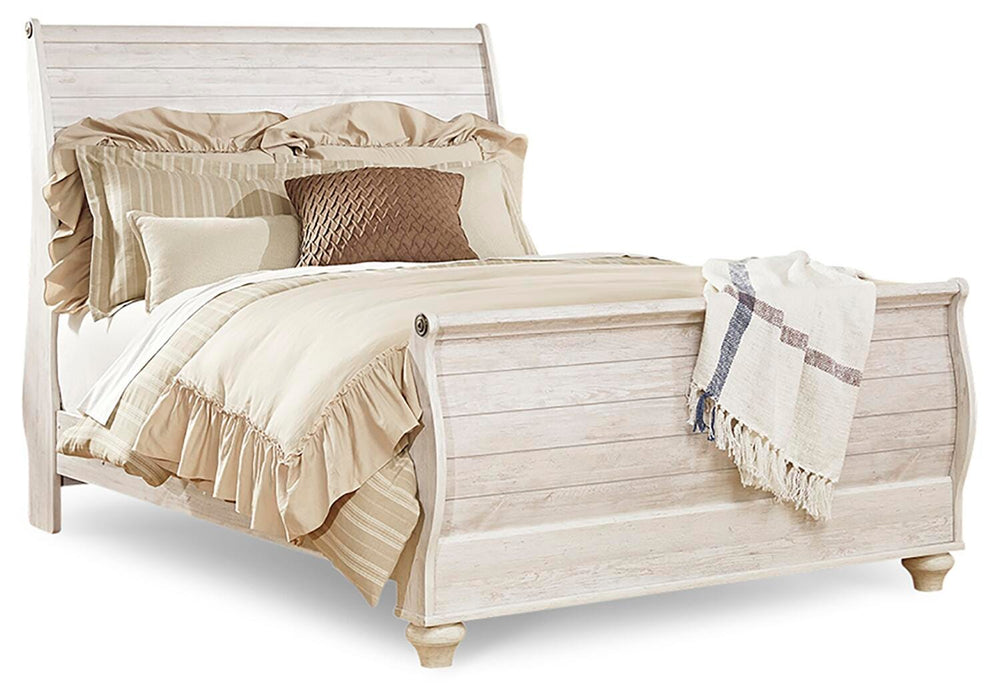 Willowton Whitewash Willowton Queen Sleigh Bed