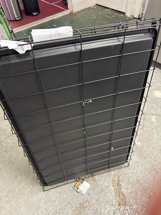 HomGarden 36 Foldable Dog Crate Steel Pet Kennel Double Door Medium Dog Cage - open_box