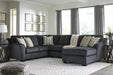 Eltmann Slate Eltmann 3-Piece Sectional with Chaise