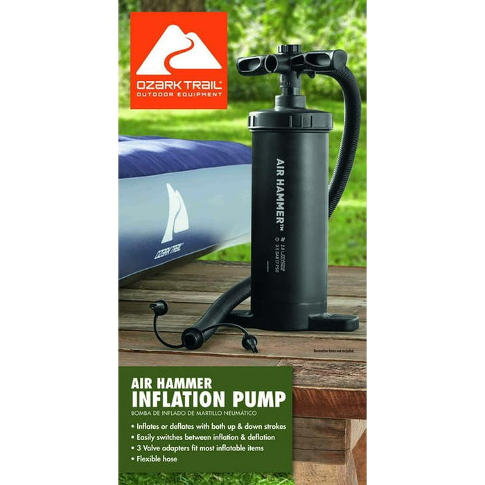 Ozark Trail 14.5" Manual Air Pump, Black - use_like_new
