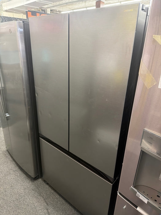 Samsung - 27 cu. ft. 3-Door French Door Counter Depth Smart Refrigerator with Dual Auto Ice Maker - Stainless Steel - display_model
