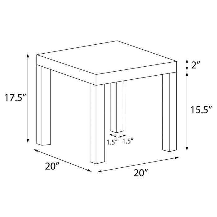 Mainstays Parson's End Table, Black - new