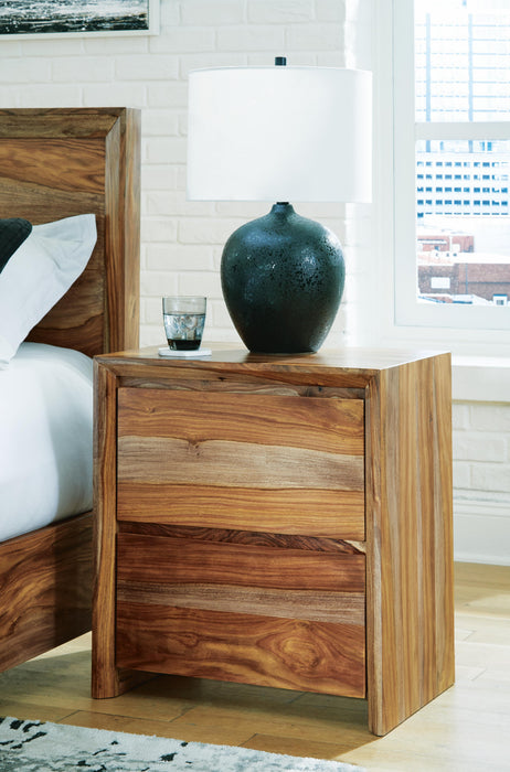 Dressonni Brown Two Drawer Night Stand