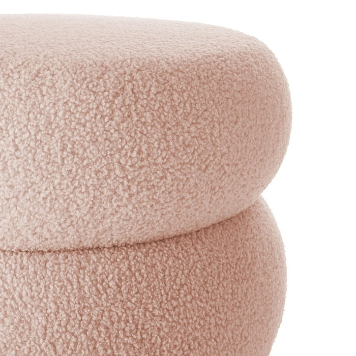 Mainstays Boucle Cloud Storage Ottoman, Blush - new