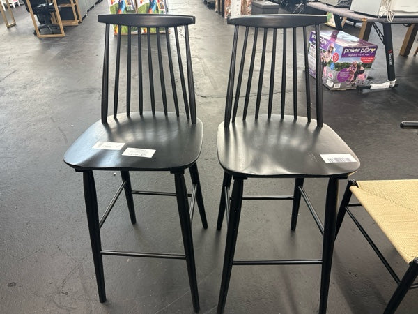 Harwich High Back Windsor Barstool Black - Threshold: Farmhouse Style, Wood Frame, Fixed Height 29" - new