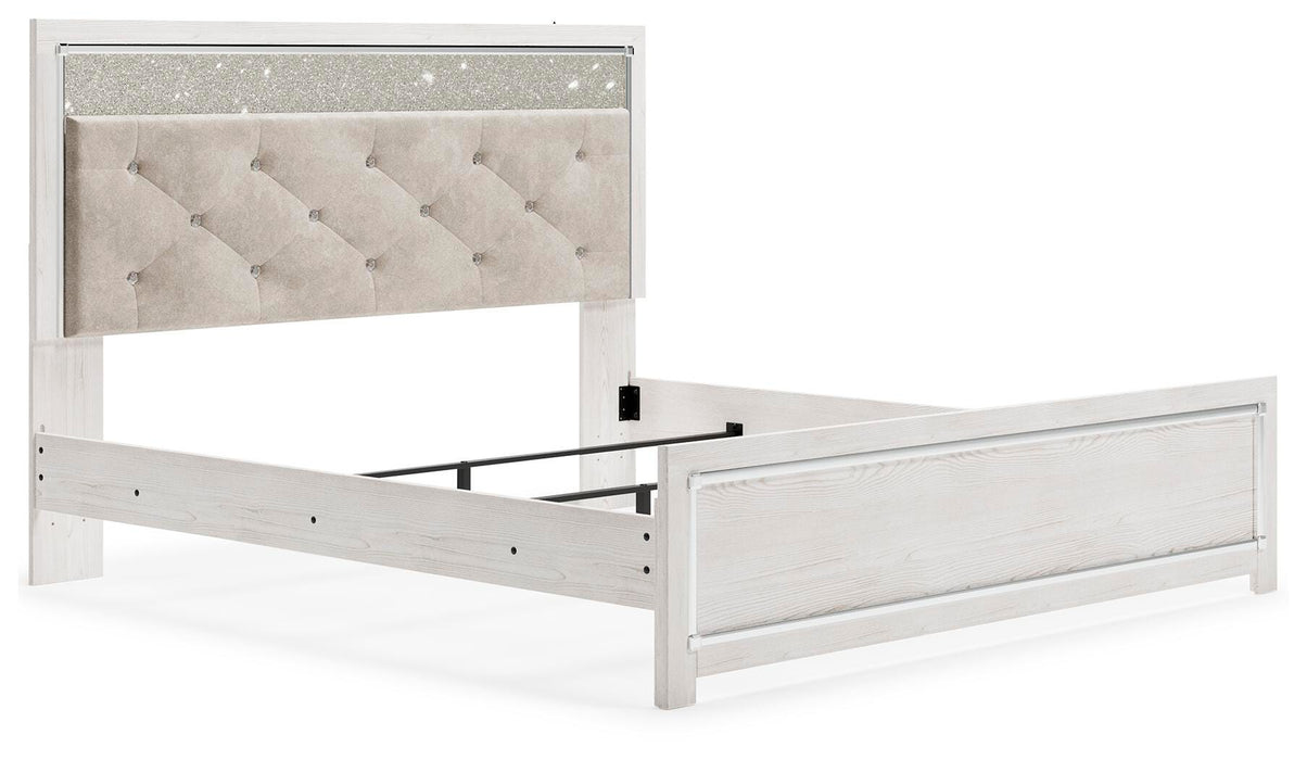 Altyra White Altyra King Panel Bed