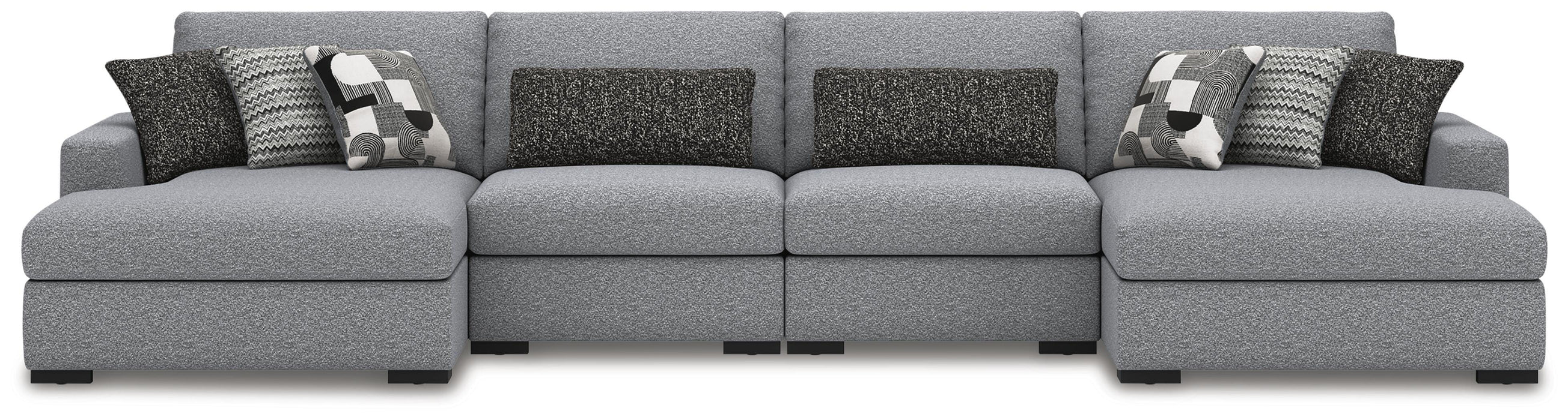 Bealton Salt and Pepper Bealton 4-Piece Sectional with Double Chaise