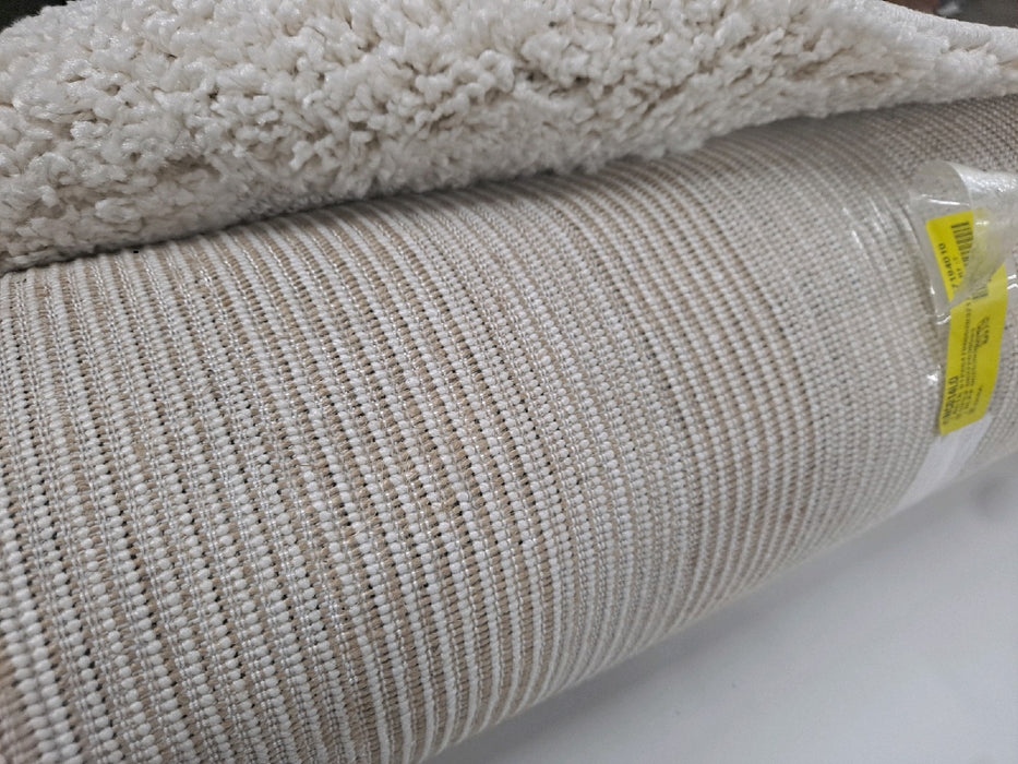 SAFAVIEH Florida Mason Bordered Shag Runner Rug, Cream, 2'3" x 7' - new