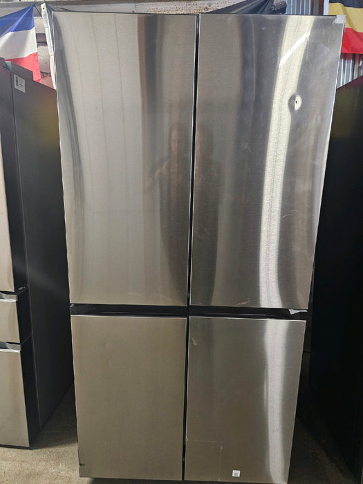 Samsung - Bespoke 29 Cu. Ft. 4-Door Flex French Door Refrigerator with Beverage Center - Stainless Steel - open_box