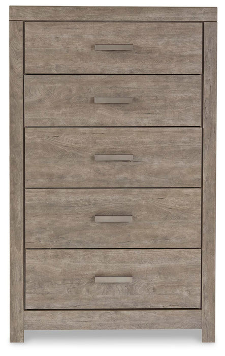 Culverbach Gray Five Drawer Chest