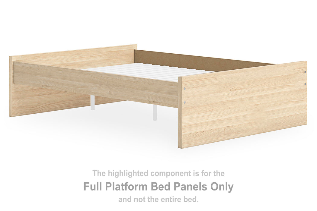 Onita Natural Full Platform Bed Panels